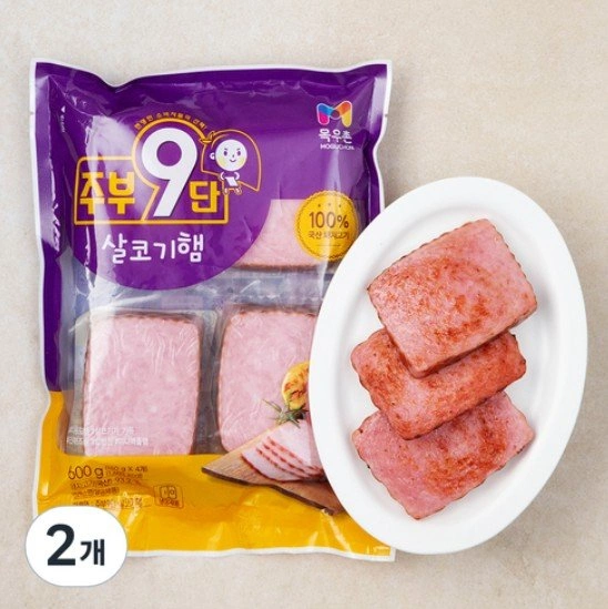 목우촌 주부 9단 살코기햄, 600g, 2개