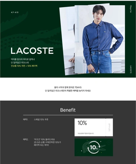 슈망단 기념 라코스테 핫딜+코디추천