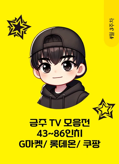 더함/ 삼성/ LG전자 43~86인치 TV 모음(역대가 포함 15종)