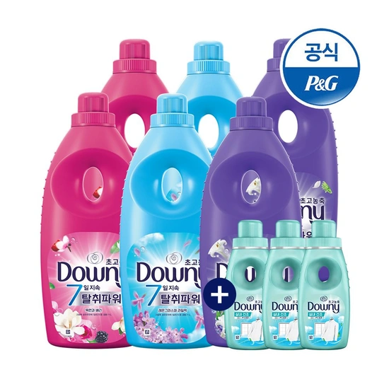 다우니 탈취파워 섬유유연제 1Lx6 +200ml 3개 +CU3천원