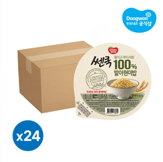 동원 쎈쿡 발아현미밥 195g 24개 즉석밥