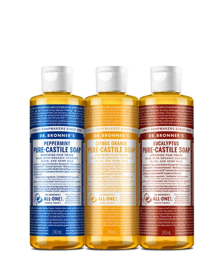 닥터 브로너스 퓨어 캐스틸 솝 남성 체취 케어 바디워시 240ml 향선택