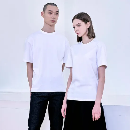 유핑 쿨텐션라인 세미오버핏 크루넥 티셔츠(기본형)