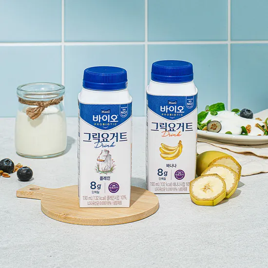매일바이오 그릭요거트 드링크 190ml 2종 8입