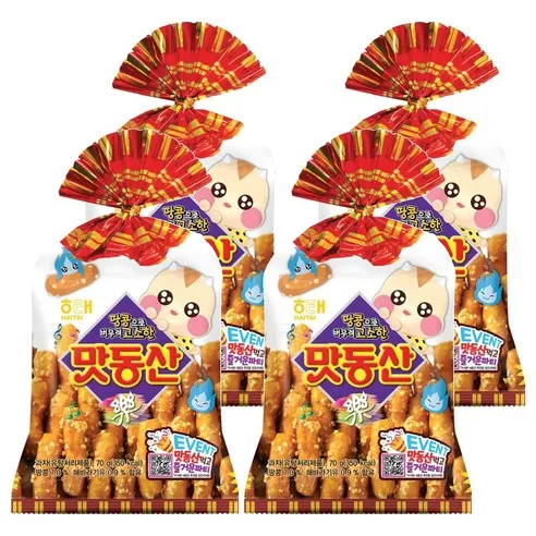 해태제과 맛동산, 70g, 4개