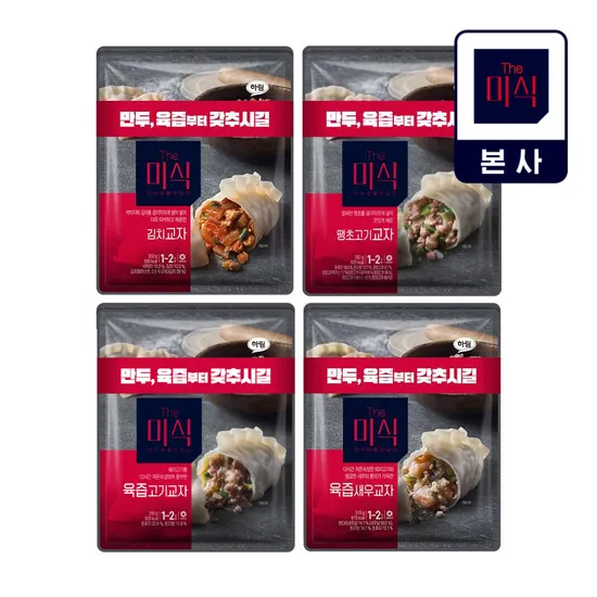 더미식 4종 교자만두 고기&김치&새우&땡초 350g 8봉 (네이버멤버십)