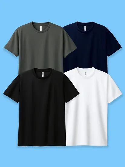 글리머 에어쿨링 드라이 기능성 쿨론 무지 반팔 티셔츠 3팩 토스