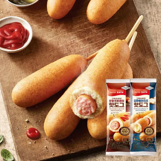 그릭슈바인 육즙가득 핫도그 2종 프랑크/모짜 13+10입