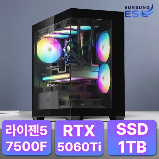 조립PC 완본체 라이젠5/7500F/RTX5060TI/32GB/1TB