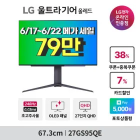 LG 27GS95QE 68cm OLED 게이밍모니터