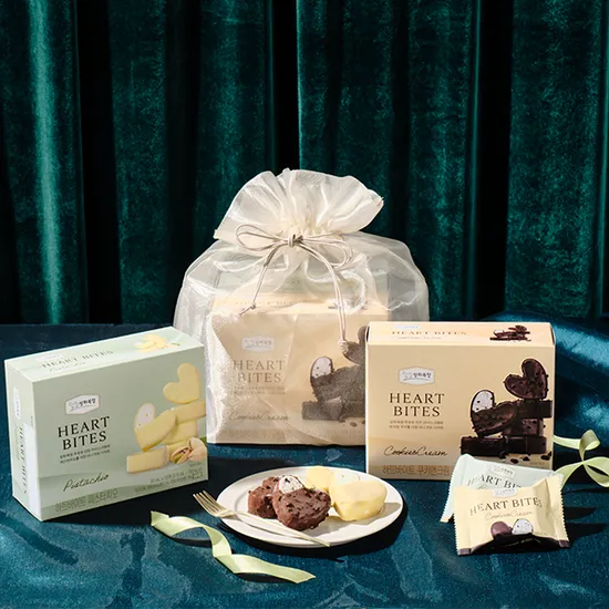 상하목장 아이스크림 하트바이트 2종 20개 (+ 공단주머니 선물포장)