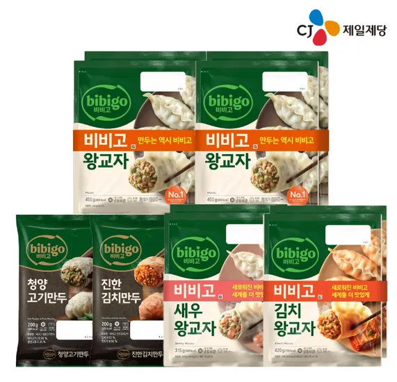 왕교자(455g4개)+김치왕교자(420g2개)+진한김치만두(200g2개) 외 5종