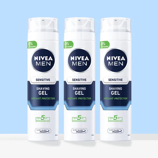 니베아 맨 센서티브 쉐이빙 젤 면도젤 200ml X 3개