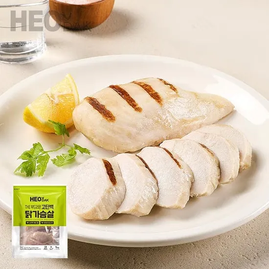허닭 더 부드러운 고단백 닭가슴살 1kg+1kg