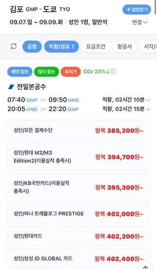 9.7일-9.9화 김포-도쿄 ANA항공사
