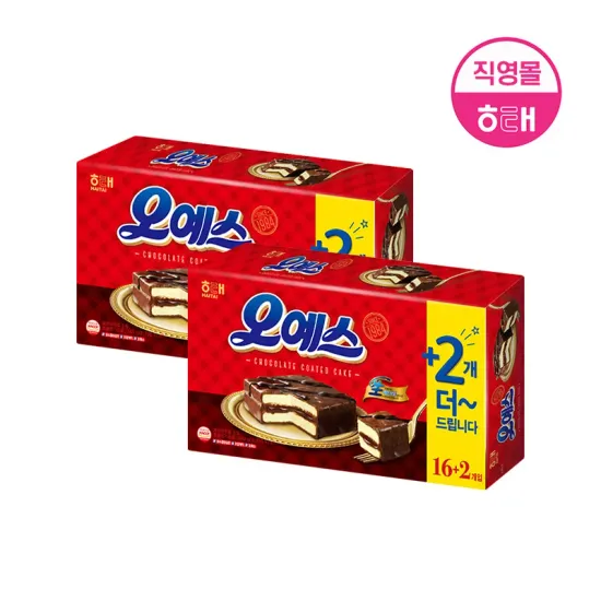 해태 오예스 540g 16개+2개더 x 2곽 총36개입