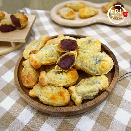 몽글몽글 통팥/슈크림/고구마/커스터드 미니붕어빵 300~500g 8종 택2 (페이코)