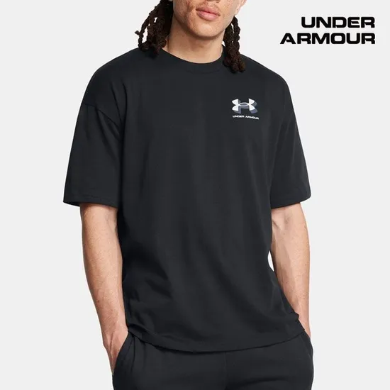 언더아머 남성 UA 헤비웨이트 블랙 반팔 90~115