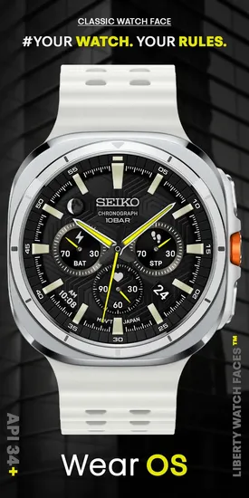 갤럭시 워치 페이스 (SEIKO Black Edition Watch Face 등)