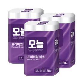 오늘 천연펄프 3겹 30M 30롤 *3개 화장지 휴지 롤휴지