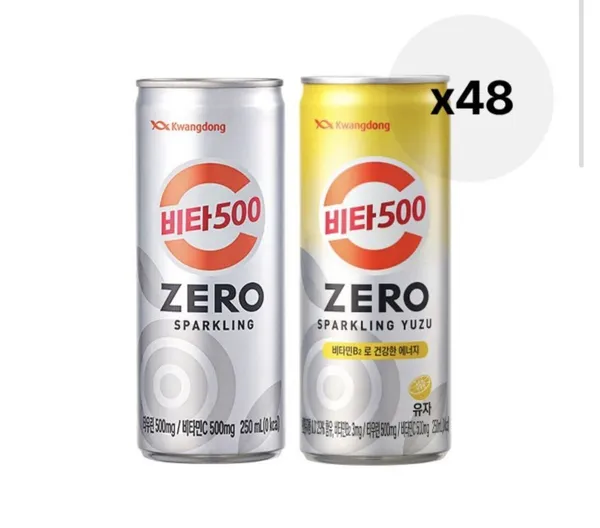 비타500 제로스파클링/제로스파클링유자 250ml 48입
