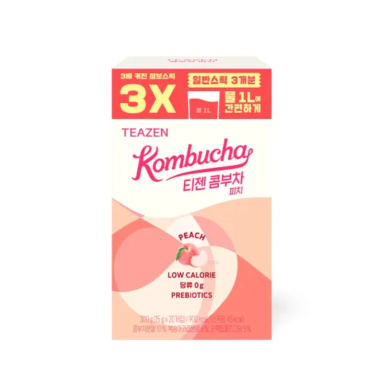 티젠 콤부차 점보팩 피치 20스틱 1L