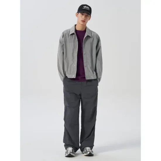 에잇세컨즈 나일론 커브드 라인 팬츠 재색