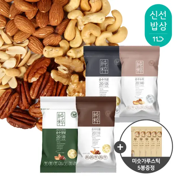 산과들에 하루견과 순수다움 100봉 미숫가루스틱 25g 5봉