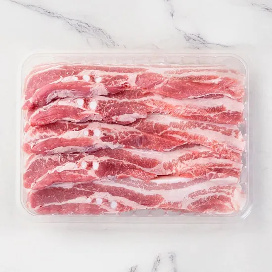 보리먹인 돼지 삼겹살 구이