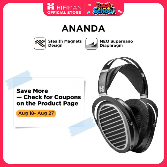 HIFIMAN 아난다 스텔스 자석 오픈 백 오버 이어 풀 사이즈 평면 마그네틱 하이파이 헤드폰