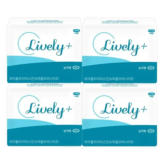 롯데온) 라이블리 길어진슈퍼롱오버나이트4p 4팩 3900원 무배