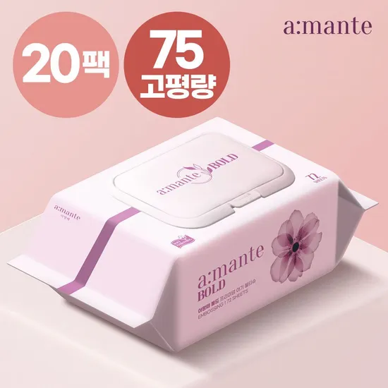 오집)아망떼 볼드 대용량 물티슈 75gsm 20팩 14,470원