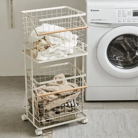 오늘의집) 한샘 컴포트 와이어 철제 2단 빨래바구니 52,720원