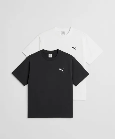 무신사) 푸마 1+1 반팔티 팩 블랙/화이트 21,990원