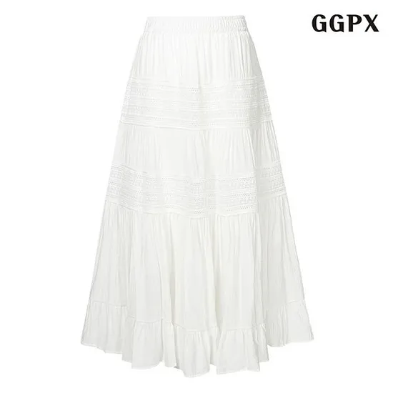 롯데온) 레이스 펀칭 셔링 롱스커트 14,980원 무배