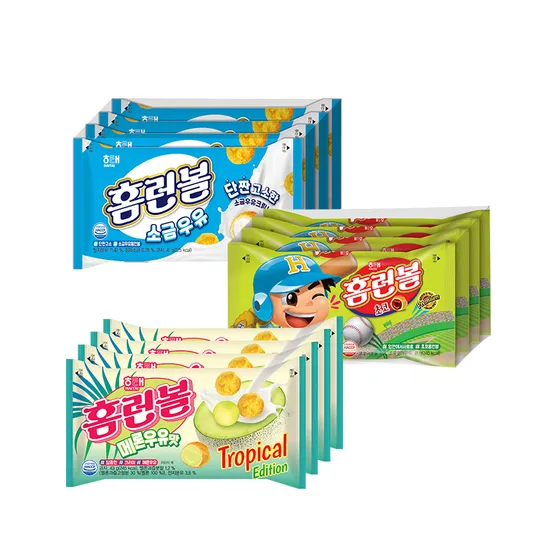카톡선물하기) 해태제과 홈런벌 메론우유외 12개 골라담기 13,900원