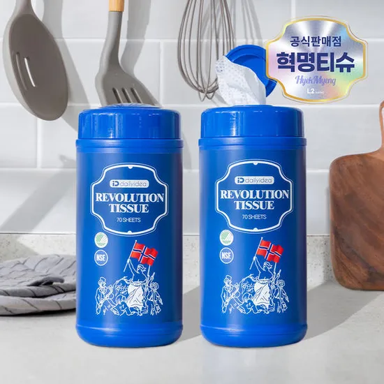 11번가 타임딜) 혁명티슈 멀티클리너 세정티슈 70매 2통 15,490원