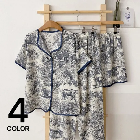 롯데온) 우에민 시어서커 썸머 3피스 잠옷 12,890원 무배