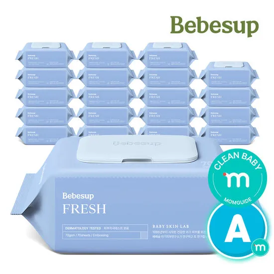 11번가) 베베숲 프레쉬 캡형 물티슈 70매 20팩 2세트 34,560원 무배
