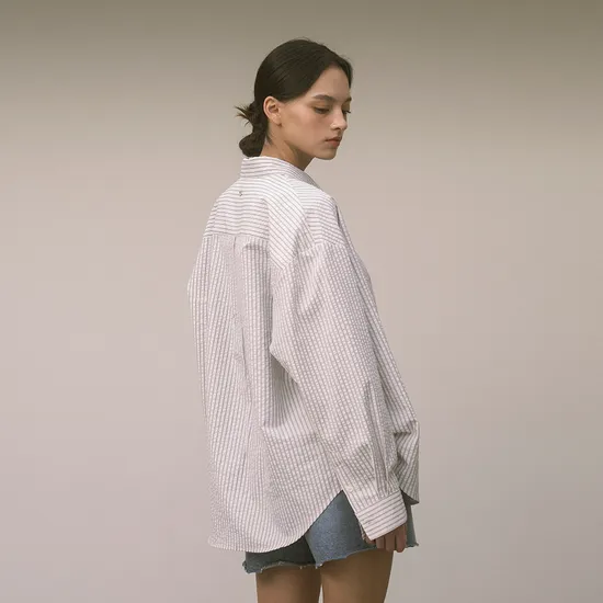 롯데온) 노블 시어서커 스트라이프 셔츠 42,550원 무배