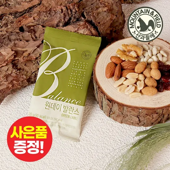 롯데온) 하루견과 원데이발란스그린 20g 100봉+미숫가루 5봉 증정 29960원 무료