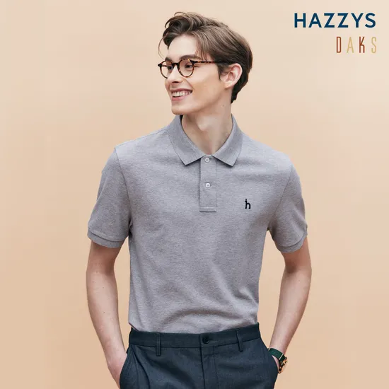 롯데온) 헤지스 네이비 면 히든 플라켓 반팔카라 60,350원