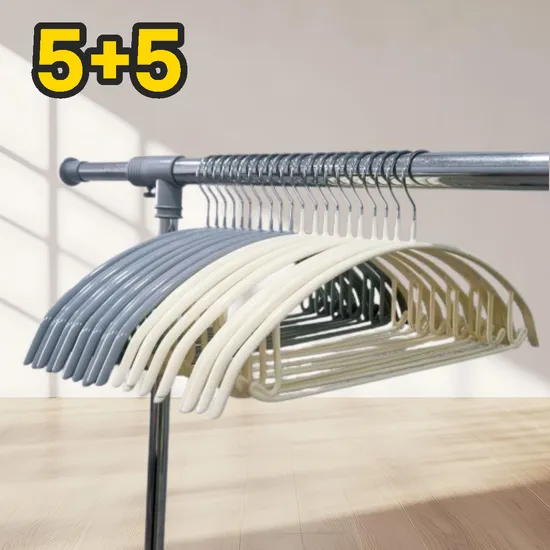 네이버)논슬립 어깨뿔 방지 옷걸이 10개 4900원 유배