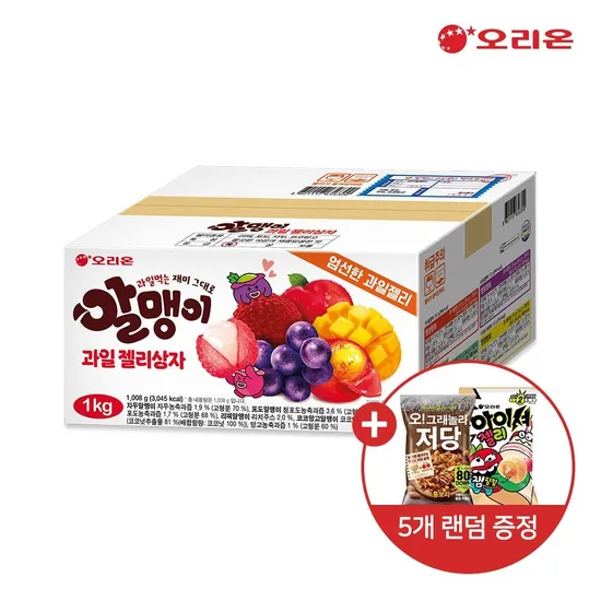 롯데온)오리온 알맹이 과일 젤리 상자 (1,008g/ 4종 총28개입) + 증정 카카오/토스11,920원
