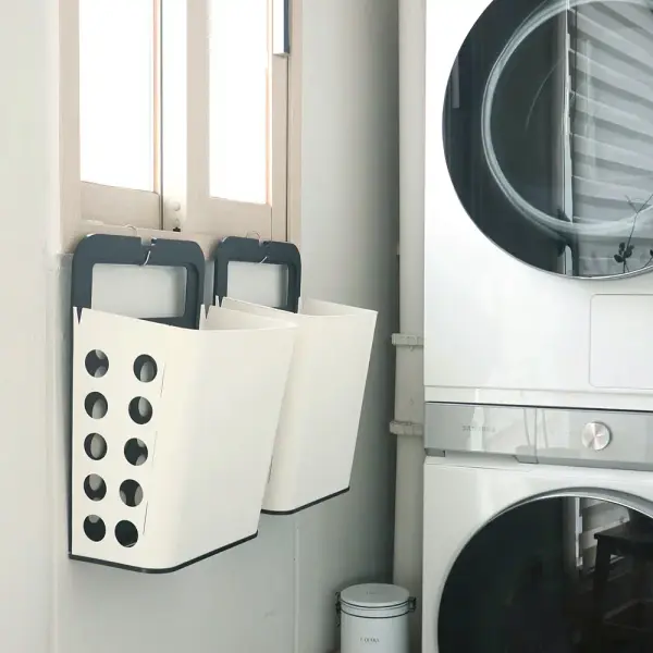 11번가) 좁은 세탁실 펜트리 정리! 릴레이 걸이형 수납빨래바구니 2P 10,800원