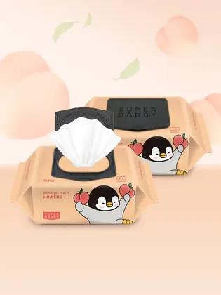 슈퍼대디 미스터펭 물티슈 캡형 70매 20팩