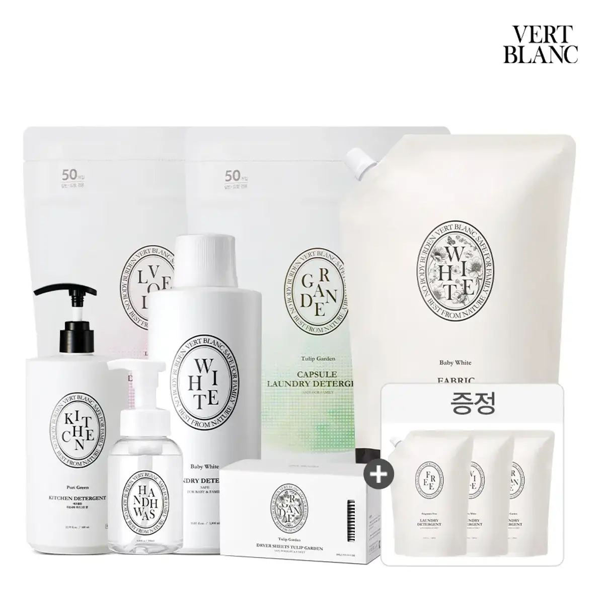 베르블랑 아기 섬유유연제 리필 6개 세제증정 1개