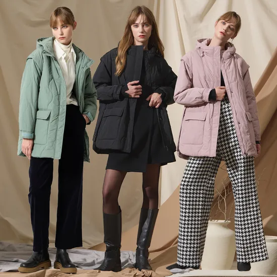 쥬시꾸뛰르 컨버터블 웜 퀼팅 점퍼