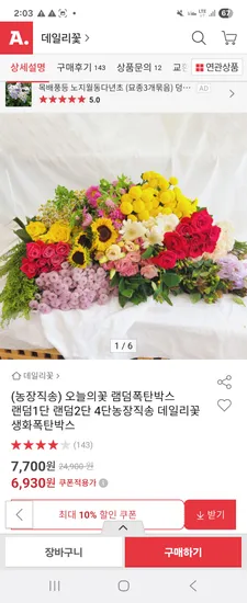 랜덤생화 5~10송이