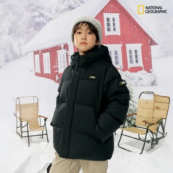 내셔널지오그래픽 플루토 하이브리드 다운 점퍼 화이트